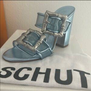 SCHUTZ Baby Blue Enola Heeled Sandals